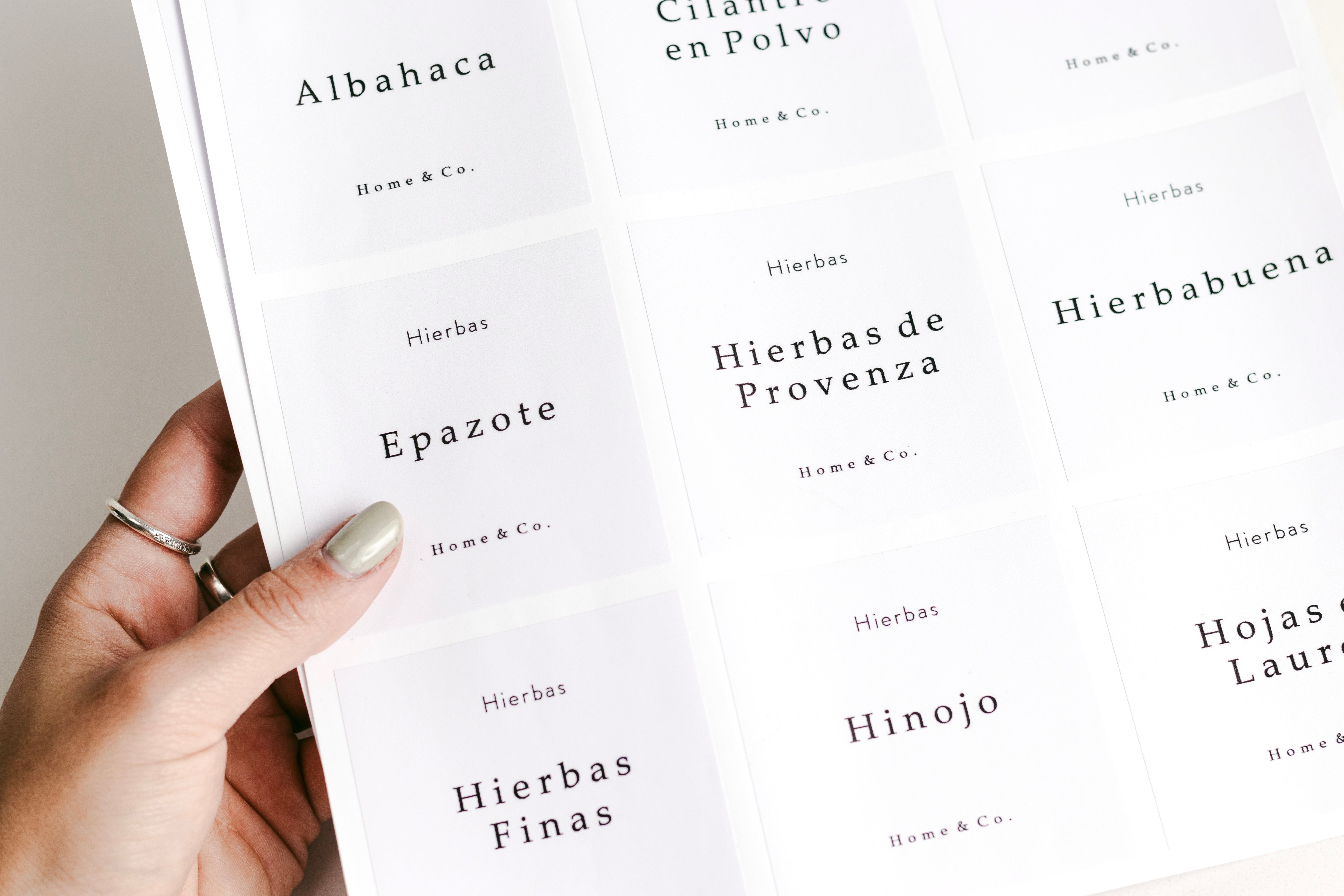 Etiquetas colección Pastas y Granos