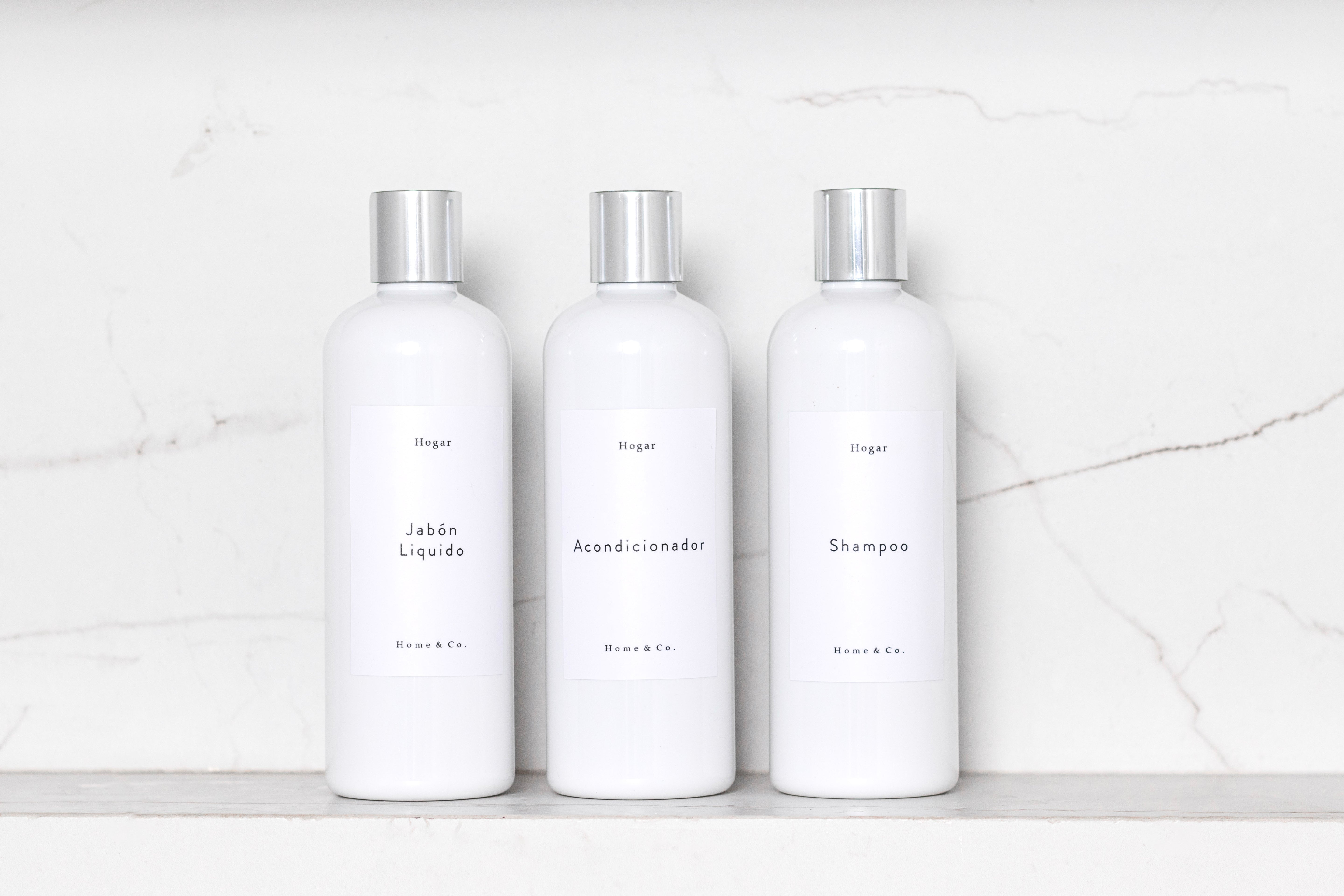 Dispensador transparente para shampoo